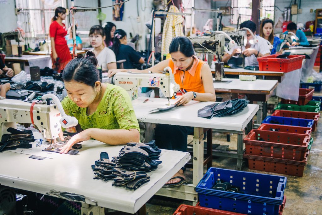 myanmar women garment factory